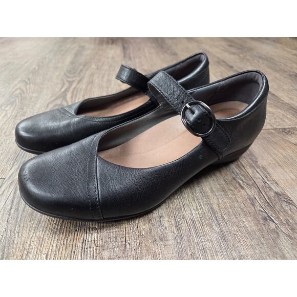 Dansko Shoes Fawna Black Leather Slip-On Mary Jane Size 40 - US 9-9.5 - Picture 1 of 8